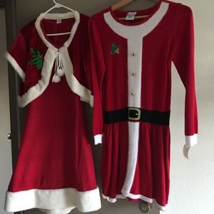 Mrs Santa and elf dresses